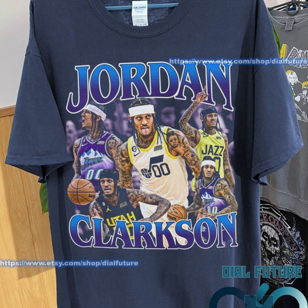 Vintage 90s Basketball Bootleg Style T-shirt, Jordan Clarkson Graphic Tee, Jorda
